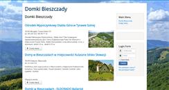 Desktop Screenshot of domkibieszczady.pl